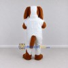 Custom White and Brown Dog Mascot Costume Adult Full Body Suit for Pet Events Custom White and Brown Dog Mascot Costume Adult Full Body Suit for Pet Events