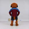 Custom Brown Blue and Maroon Saint Bernard in Sportswear Mascot Costume Adult Full Body Suit for Sports Events Custom Brown Blue and Maroon Saint Bernard in Sportswear Mascot Costume Adult Full Body Suit for Sports Events