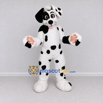 Custom White and Black Dalmatian Dog Mascot Costume Adult Full Body Suit for Pet Events Custom White and Black Dalmatian Dog Mascot Costume Adult Full Body Suit for Pet Events