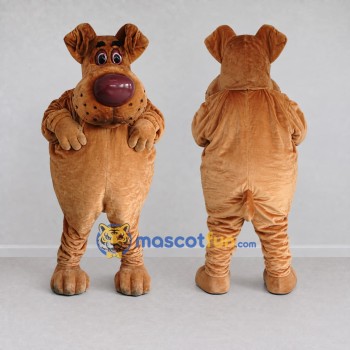 Custom Brown Dog Mascot Costume Adult Full Body Suit for School Events