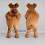 Custom Brown Dog Mascot Costume Adult Full Body Suit for School Events