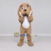 Custom Tan and White Dog Mascot Costume Adult Full Body Suit for Pet Events Custom Tan and White Dog Mascot Costume Adult Full Body Suit for Pet Events