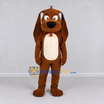 Custom Brown and Cream Long Eared Dog Mascot Costume Adult Full Body Suit for Pet Events