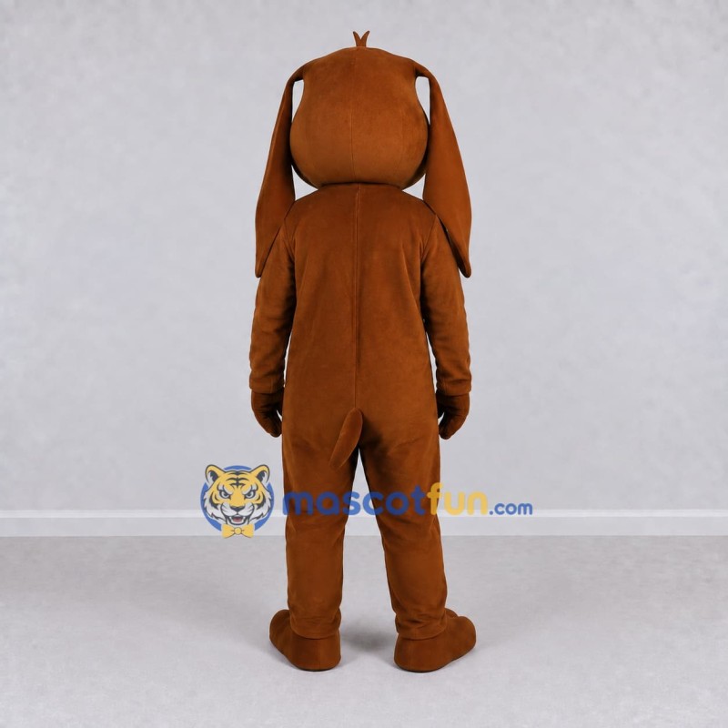 Custom Brown and Cream Long Eared Dog Mascot Costume Adult Full Body Suit for Pet Events
