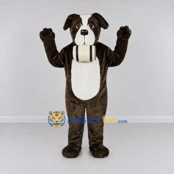 Custom Brown and White Saint Bernard Dog Mascot Costume Adult Full Body Suit for Pet Events Custom Brown and White Saint Bernard Dog Mascot Costume Adult Full Body Suit for Pet Events