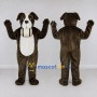 Custom Brown and White Saint Bernard Dog Mascot Costume Adult Full Body Suit for Pet Events