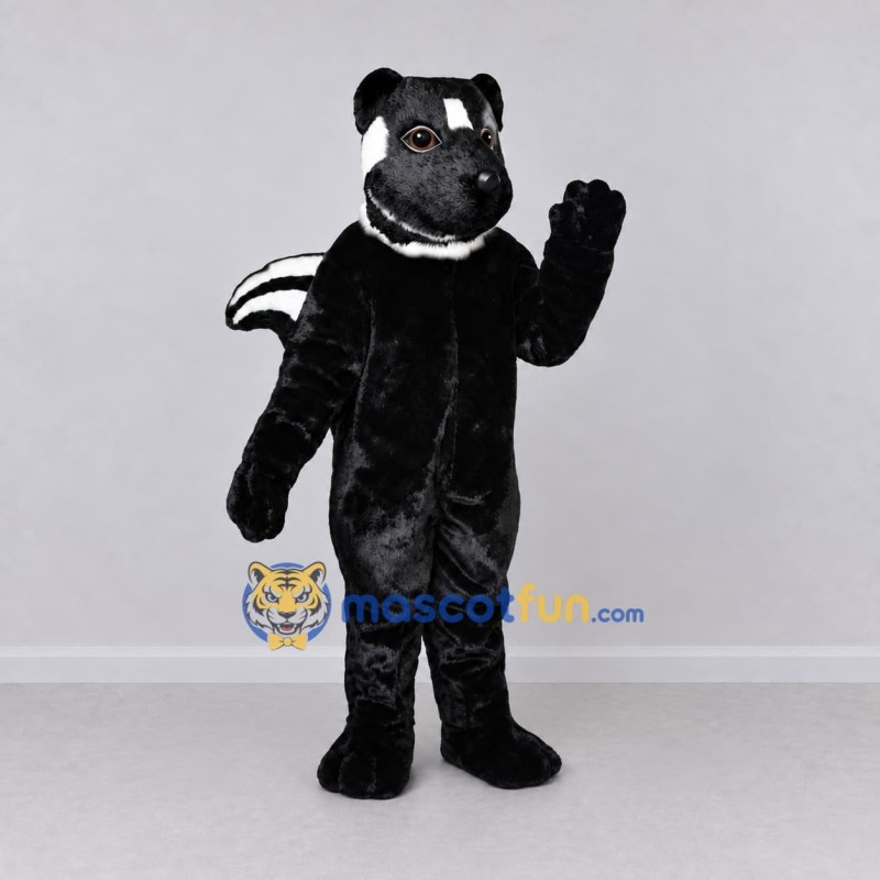 Custom Black and White Skunk Mascot Costume Adult Full Body Suit for Wildlife Events