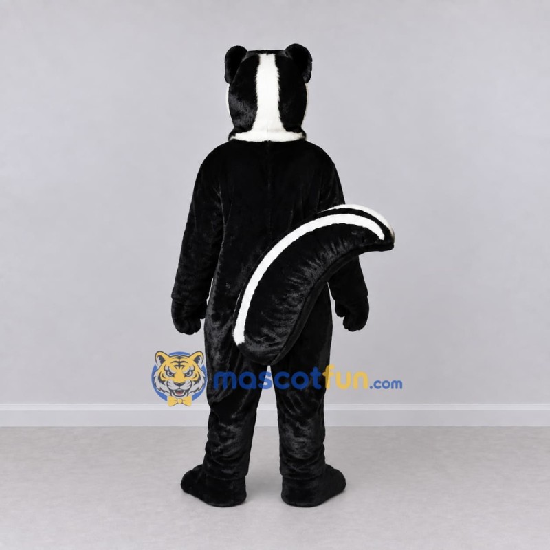 Custom Black and White Skunk Mascot Costume Adult Full Body Suit for Wildlife Events