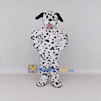 Custom White and Black Dalmatian Dog Mascot Costume Adult Full Body Suit for Pet Events Custom White and Black Dalmatian Dog Mascot Costume Adult Full Body Suit for Pet Events