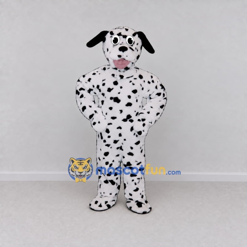 Custom White and Black Dalmatian Dog Mascot Costume Adult Full Body Suit for Pet Events Custom White and Black Dalmatian Dog Mascot Costume Adult Full Body Suit for Pet Events