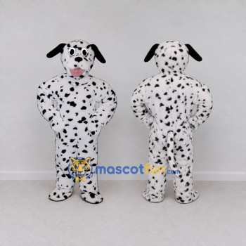 Custom White and Black Dalmatian Dog Mascot Costume Adult Full Body Suit for Pet Events
