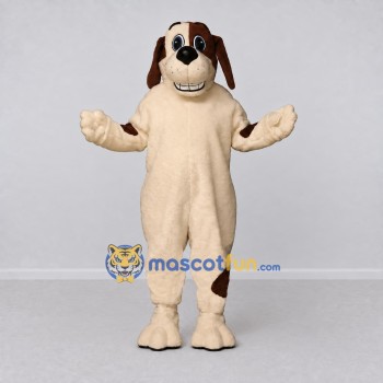 Custom Cream and Brown Dog Mascot Costume Adult Full Body Suit for Pet Events