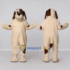 Custom Cream and Brown Dog Mascot Costume Adult Full Body Suit for Pet Events Custom Cream and Brown Dog Mascot Costume Adult Full Body Suit for Pet Events