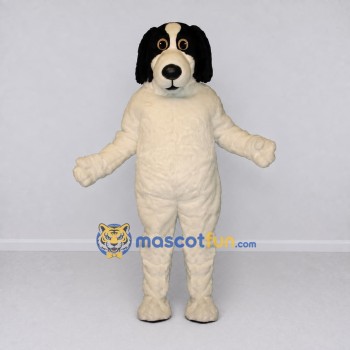 Custom Cream and Black Dog Mascot Costume Adult Full Body Suit for Pet Events