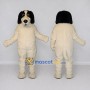Custom Cream and Black Dog Mascot Costume Adult Full Body Suit for Pet Events