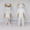 Custom White and Tan Dog Mascot Costume Adult Full Body Suit for Pet Events Custom White and Tan Dog Mascot Costume Adult Full Body Suit for Pet Events