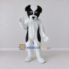 Custom White and Black Dog Mascot Costume Adult Full Body Suit for Pet Events Custom White and Black Dog Mascot Costume Adult Full Body Suit for Pet Events