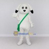 Custom White Black and Green Dog with Shoulder Bag Mascot Costume Adult Full Body Suit for School Events Custom White Black and Green Dog with Shoulder Bag Mascot Costume Adult Full Body Suit for School Events