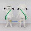 Custom White Black and Green Dog with Shoulder Bag Mascot Costume Adult Full Body Suit for School Events Custom White Black and Green Dog with Shoulder Bag Mascot Costume Adult Full Body Suit for School Events