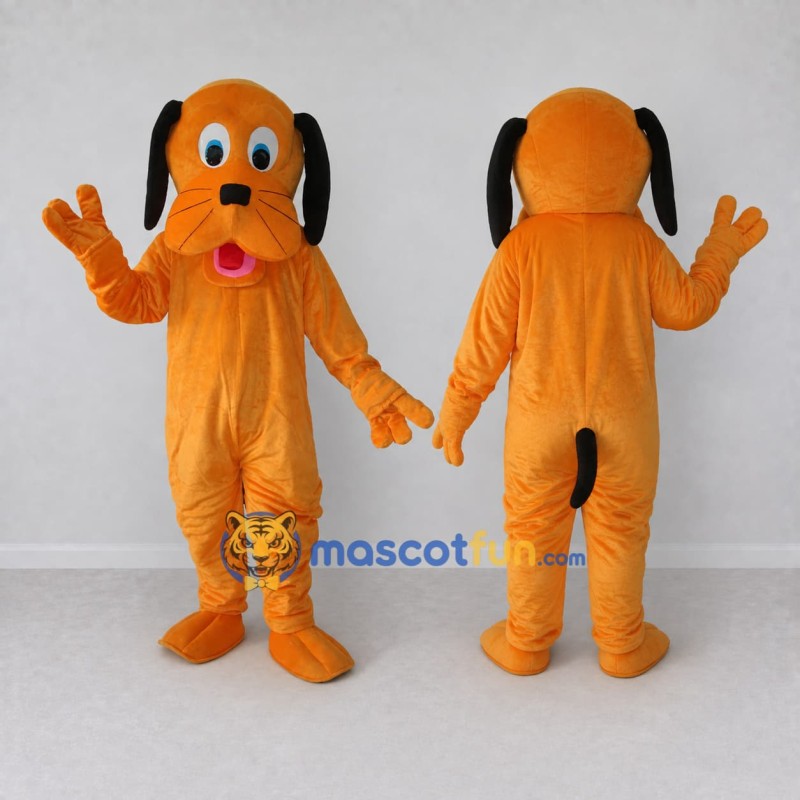 Custom Orange and Black Dog Mascot Costume Adult Full Body Suit for School Events Custom Orange and Black Dog Mascot Costume Adult Full Body Suit for School Events