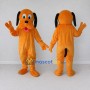 Custom Orange and Black Dog Mascot Costume Adult Full Body Suit for School Events