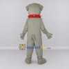 Custom Gray and Red Bulldog Mascot Costume Adult Full Body Suit for School Events