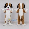 Custom Brown and White Saint Bernard Dog Mascot Costume Adult Full Body Suit for Pet Events Custom Brown and White Saint Bernard Dog Mascot Costume Adult Full Body Suit for Pet Events