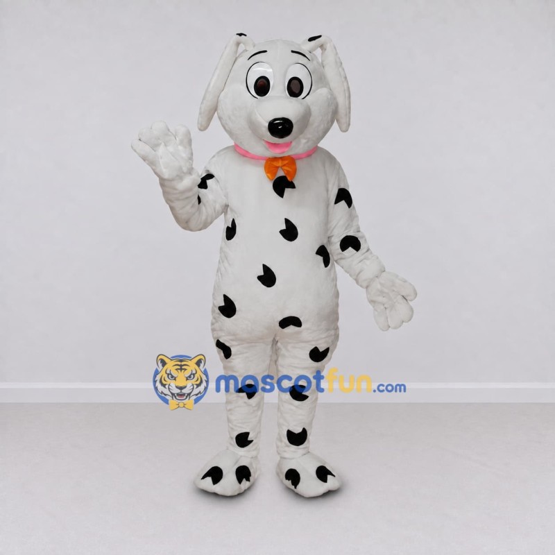 Custom White and Black Dalmatian Dog Mascot Costume Adult Full Body Suit for Pet Events Custom White and Black Dalmatian Dog Mascot Costume Adult Full Body Suit for Pet Events