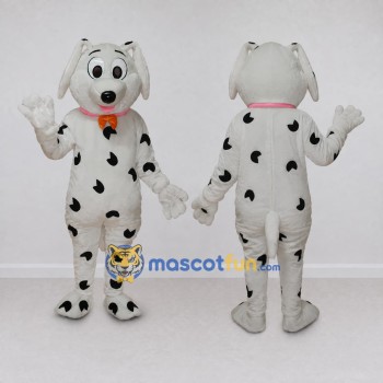 Custom White and Black Dalmatian Dog Mascot Costume Adult Full Body Suit for Pet Events