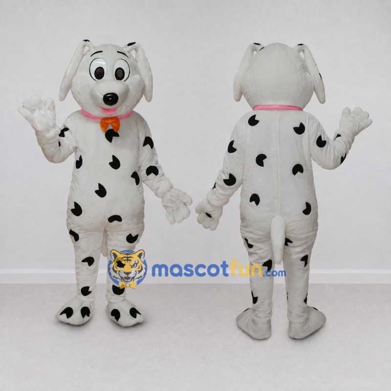 Custom White and Black Dalmatian Dog Mascot Costume Adult Full Body Suit for Pet Events Custom White and Black Dalmatian Dog Mascot Costume Adult Full Body Suit for Pet Events