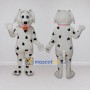 Custom White and Black Dalmatian Dog Mascot Costume Adult Full Body Suit for Pet Events