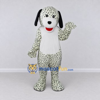 Custom White and Black Dalmatian Dog Mascot Costume Adult Full Body Suit for Pet Events Custom White and Black Dalmatian Dog Mascot Costume Adult Full Body Suit for Pet Events