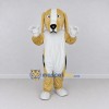 Custom Tan and White Long Eared Dog Mascot Costume Adult Full Body Suit for Pet Events Custom Tan and White Long Eared Dog Mascot Costume Adult Full Body Suit for Pet Events