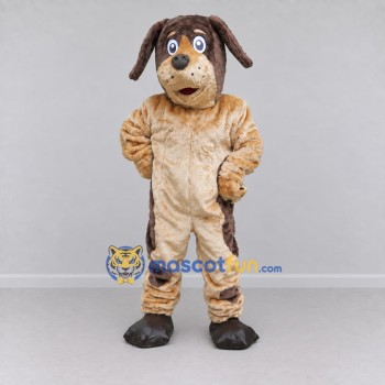 Custom Tan and Brown Dog Mascot Costume Adult Full Body Suit for Pet Events Custom Tan and Brown Dog Mascot Costume Adult Full Body Suit for Pet Events