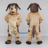 Custom Tan and Brown Dog Mascot Costume Adult Full Body Suit for Pet Events