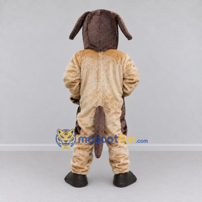 Custom Tan and Brown Dog Mascot Costume Adult Full Body Suit for Pet Events