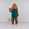 Custom Brown White and Green Basset Hound in Vest Mascot Costume Adult Full Body Suit for Themed Parties Custom Brown White and Green Basset Hound in Vest Mascot Costume Adult Full Body Suit for Themed Parties