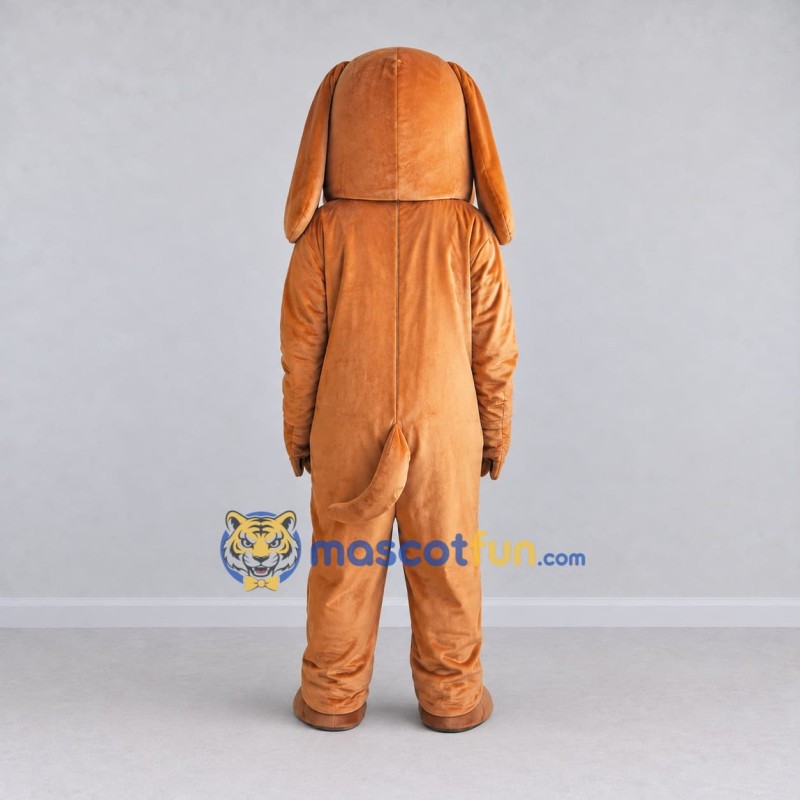 Custom Tan Dog Mascot Costume Adult Full Body Suit for School Events Custom Tan Dog Mascot Costume Adult Full Body Suit for School Events