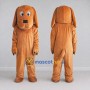 Custom Tan Dog Mascot Costume Adult Full Body Suit for School Events