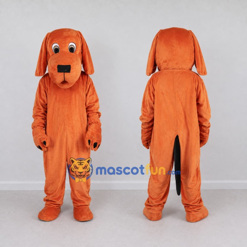 Custom Orange Dog Mascot Costume Adult Full Body Suit for School Events Custom Orange Dog Mascot Costume Adult Full Body Suit for School Events