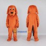 Custom Orange Dog Mascot Costume Adult Full Body Suit for School Events