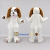 Custom White and Brown Dog Mascot Costume Adult Full Body Suit for Pet Events Custom White and Brown Dog Mascot Costume Adult Full Body Suit for Pet Events