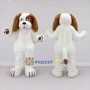Custom White and Brown Dog Mascot Costume Adult Full Body Suit for Pet Events