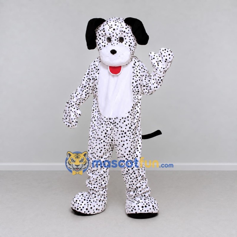 Custom White and Black Dalmatian Dog Mascot Costume Adult Full Body Suit for Pet Events Custom White and Black Dalmatian Dog Mascot Costume Adult Full Body Suit for Pet Events