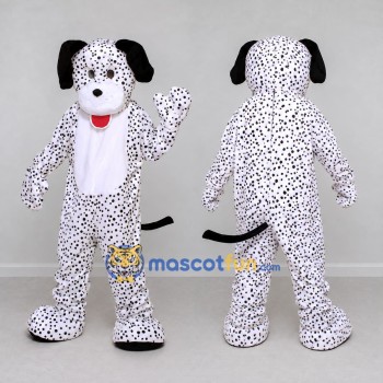 Custom White and Black Dalmatian Dog Mascot Costume Adult Full Body Suit for Pet Events