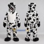 Custom White and Black Cow Mascot Costume Adult Full Body Suit for Farm Events