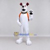 Custom White and Orange Dog with Backpack Mascot Costume Adult Full Body Suit for School Events Custom White and Orange Dog with Backpack Mascot Costume Adult Full Body Suit for School Events