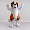 Custom Brown and White Dog Mascot Costume Adult Full Body Suit for Pet Events Custom Brown and White Dog Mascot Costume Adult Full Body Suit for Pet Events