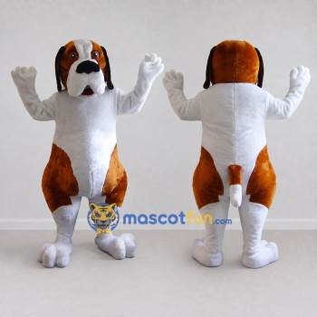 Custom Brown and White Dog Mascot Costume Adult Full Body Suit for Pet Events