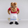 Custom Tan Red and White Bulldog in Sportswear Mascot Costume Adult Full Body Suit for Sports Events Custom Tan Red and White Bulldog in Sportswear Mascot Costume Adult Full Body Suit for Sports Events